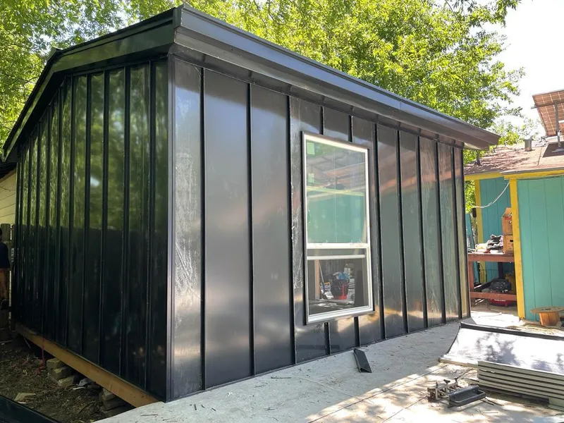 Black standing seam metal wall panels for Metal Roof Installation in Waco